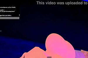 stepmom casually sucks stepson's cock while dad's at work playing roblox