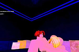 stepmom casually sucks stepson's cock while dad's at work playing roblox