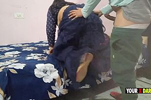 Exclusive stepson fucks his stepmom as a friend with big tits blowjob and pussy action. He enjoys her chubby indian body in cheating taboo encounter.