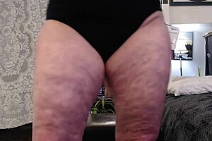 in this retro clip from 2018 dawnskye1962 parades her panties showcasing her thick curvy mature body and blue eyes