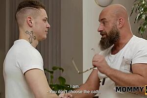 mommy4k shows crazy step family with czech cougar seducing and giving handjob to shaved pussy in watching scene