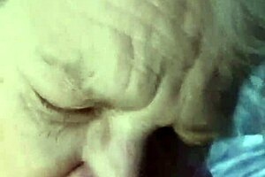 This hot milf surprises by just sucking on that big monster cock in intriguing close-up.