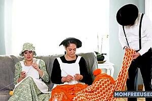 In a casual tale, curvy Amish girl Jessie Rogers offers her body to the community for some toy play and dirty fucking.