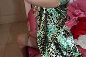 oh man, this french amateur in tight dress and stockings gets rimmed, deepthroated, pussy fucked til cumshot...