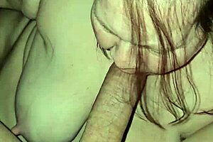 Milf swallows cum after fucking pussy hard!