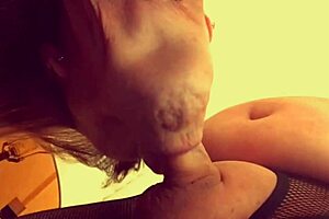 granny carmen claus teases with deepthroat sucking on cock while santa's away, leading to sloppy face fucking in christmas cosplay.