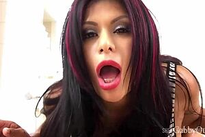 Gabby Quinteros, why are you playing with your massive boobs like that?