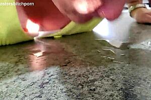 KIWI MILF SUB SLURPS UP the Wine After Her MASTER SPILLS It Everywhere!