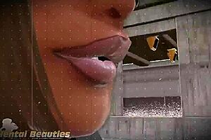 Milf Performs Blowjob On Teen In Cartoon Scene