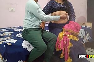 Exclusive stepson fucks his stepmom as a friend with big tits blowjob and pussy action. He enjoys her chubby indian body in cheating taboo encounter.