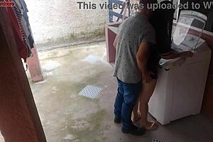 The housewife pays the technician with her big curvy ass while her husband is away. She moans as he licks and fucks her tight pussy in homemade action.