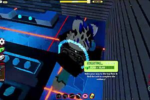 Cop giving blowjob during Roblox Jailbreak gameplay session 😏 Who knew police action could get this steamy?