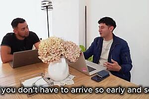 Horny milf has a hot threesome with two college students