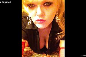 Jenna jaymes teases in shorts while playing to the camera