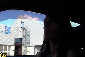 Burning Brunette Enjoys Sucking Huge Cocks Until Facial Cumshot