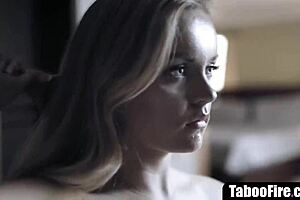 Stepdaughter uncovers the shocking truth that stepmom and stepdad crave old and young threesome taboo with her.