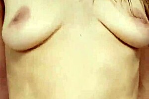 She rides my cock so tight, that petite european brunette babe with shaved pussy enjoys every thrust