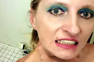 German Milf Sandra Gets Facefuck Deepthroat And Strangle Action!