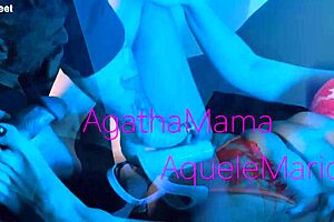 Do you love my feet? This horny milf gives footjob and deepthroat with wet pussy licking.