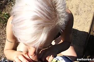 mature euro gets street pickup