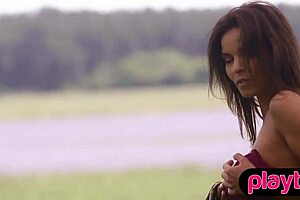 I mean, this big ass petite 18+ Hungarian milf just flaunts her tanned nude figure outdoors, y'know?