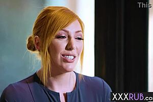 i felt amazing as redhead milf lauren phillips massaged me her best client then gave extra rough titty fuck with big tits and big ass blowjob