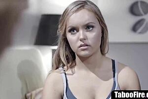 Stepdaughter uncovers the shocking truth that stepmom and stepdad crave old and young threesome taboo with her.