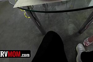 Hey, stepmommy's panties gotta come off so stepson can ride and blowjob in pov.