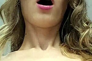 She rides my cock so tight, that petite european brunette babe with shaved pussy enjoys every thrust