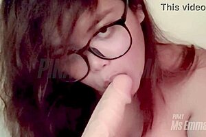 Amateur cute filipina ms emma sucks big dildo for solo blowjob fun