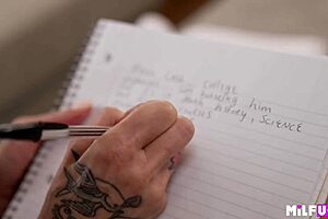 Blonde milf tutors bad boy with deepthroat ride and cum covered tits