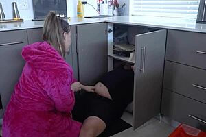 hey stepson handyman, how about i pay you with a blowjob, ride, and creampie as your milf stepmom?