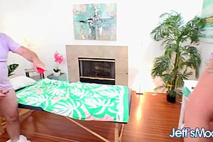 Will This Old Man Turn His Massage Into Something Naughtier With Hot Mature BBW Lacy Bangs?