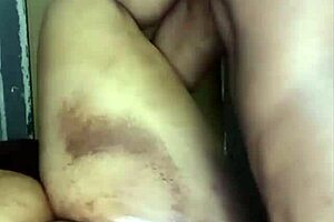 Creamy ebony milf gets her wet pussy banged in group session