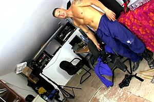 Slutty blonde mom rides a big cock in the bedroom. She wears fishnets and high heels for added thrill.