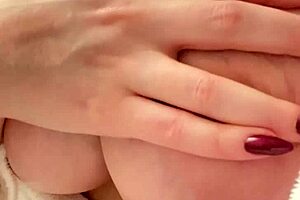 Big tits stepmom, why are you masturbating naked after that steamy shower in the bathroom?