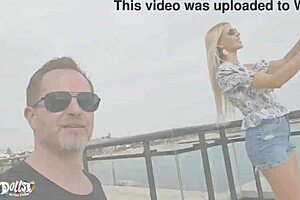 Lynna nilsson suggests a hardcore anal fuck leading to cum in mouth on the beach.