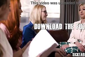 These horny babes are saying, Let's dive into this amazing group lesbian sex with lots of muffdiving!