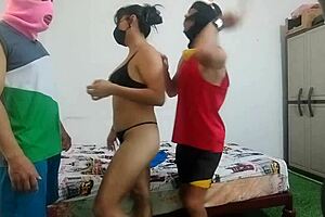 beautiful milf with big natural tits fucks huge cock secretly from husband