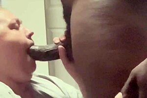 Bbw slut bam thick ass white step sister sucks licks balls and takes bbc doggystyle bent over