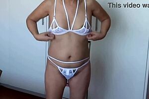 Beautiful STEPMOTHER Pleases Me by SHOWING OFF in Her UNDERWEAR So I Can JERK OFF!