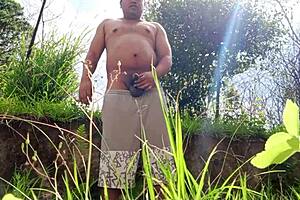 Outdoor sex with mature milf giving good cock sucking and wet pussy action