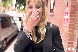 Hot Argentinian Agustina gets picked up by Torbe for street sex with blowjob and cum in mouth