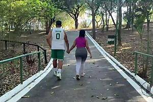 fodendo a milf casada de novo with rough anal doggystyle and cum on tits for brazilian wife