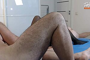 Real Homemade Threesome MFM with Blindfolded Wife Licked and Bent Over