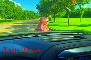 hey, check out this smoking hot milf hitchhiker sucking and riding my big cock dry