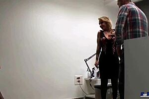 In the tattoo parlor, a trio unfolds with a Spanish milf boasting big tits and a very horny Spanish girl. They fuck intensely with Victor Bloom, exploring big ass and monster cock details.