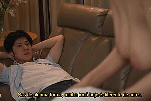 minha irmã mais velha, a young mother, breastfeeds me every day in this japanese jav scene with koyoi konan