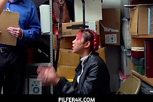 hey security guard, fuck this hot asian milf christy love to drop my virgin stepdaughter's shoplifting charges