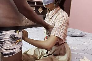 Indian Village Teen 18+ Schoolgirl Takes Big Cock in Hardcore Quickie with Cum on Ass!